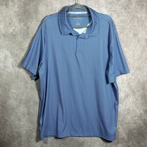 Rorie Whelan Golf Polo Shirt Mens Size XXL Blue Herringbone Short Sleeve Outdoor